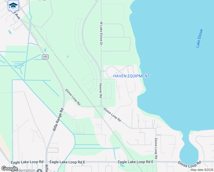 map of restaurants, bars, coffee shops, grocery stores, and more near 4880-4998 West Lake Eloise Drive in Winter Haven