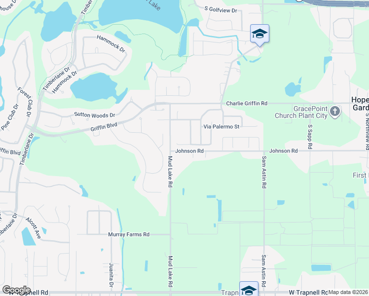 map of restaurants, bars, coffee shops, grocery stores, and more near 2205 Via Napoli Street in Plant City