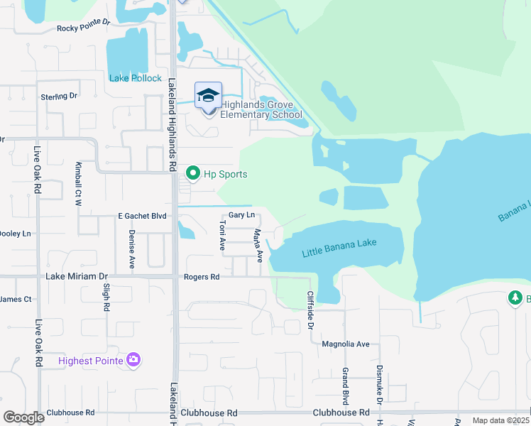 map of restaurants, bars, coffee shops, grocery stores, and more near 4808 Marla Avenue in Lakeland