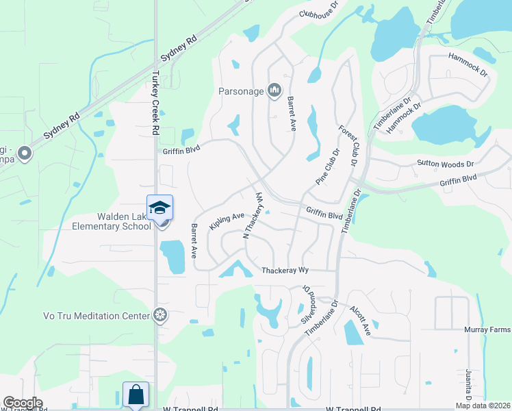 map of restaurants, bars, coffee shops, grocery stores, and more near 3209 North Thackery Way in Plant City