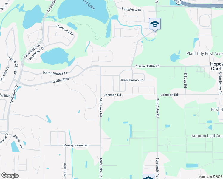 map of restaurants, bars, coffee shops, grocery stores, and more near 3015 Via Parma Street in Plant City