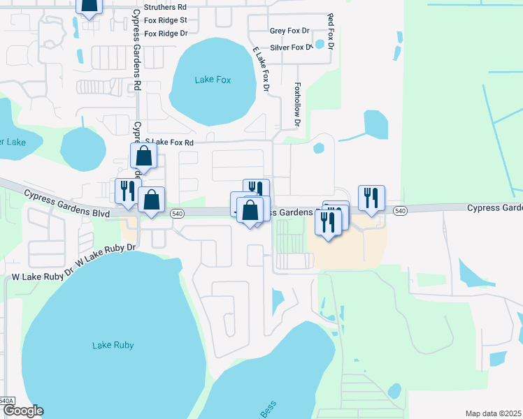 map of restaurants, bars, coffee shops, grocery stores, and more near in Waverly