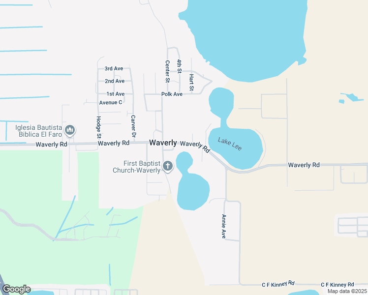 map of restaurants, bars, coffee shops, grocery stores, and more near 7407 Waverly Road in Waverly