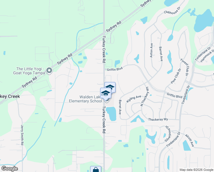 map of restaurants, bars, coffee shops, grocery stores, and more near 2730 Turkey Creek Road in Plant City