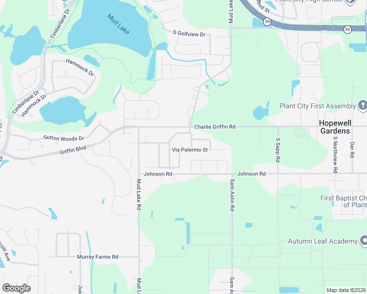 map of restaurants, bars, coffee shops, grocery stores, and more near 1905 Via Palermo Street in Plant City
