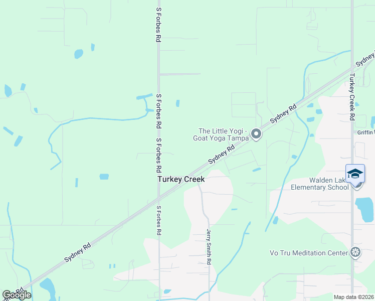map of restaurants, bars, coffee shops, grocery stores, and more near 5020 Sydney Road in Plant City