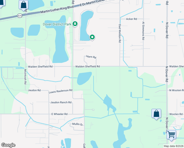 map of restaurants, bars, coffee shops, grocery stores, and more near 13519-13599 Walden Sheffield Road in Dover