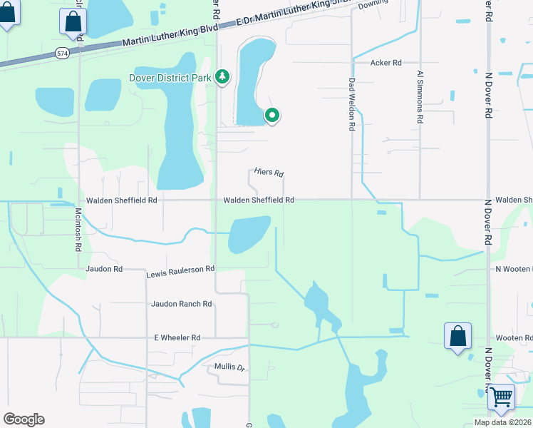 map of restaurants, bars, coffee shops, grocery stores, and more near 13519-13599 Walden Sheffield Road in Dover