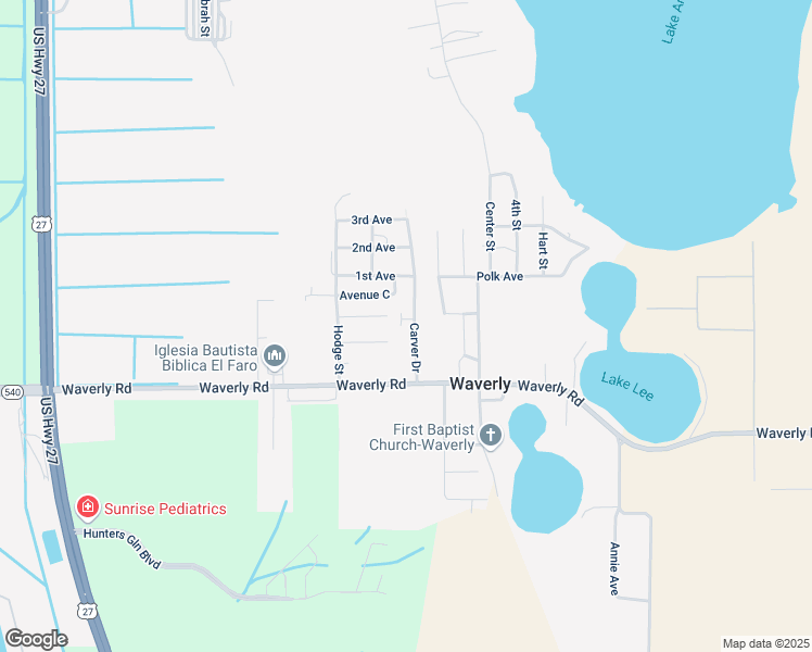 map of restaurants, bars, coffee shops, grocery stores, and more near 132 Carver Drive in Lake Wales