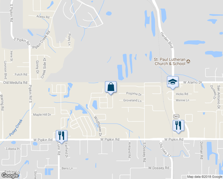 map of restaurants, bars, coffee shops, grocery stores, and more near 1304 Bramblewood Drive in Lakeland