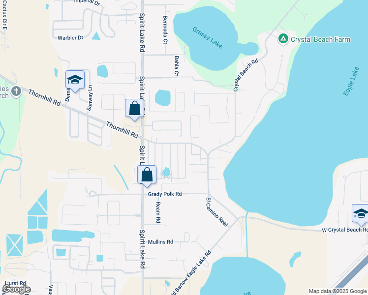 map of restaurants, bars, coffee shops, grocery stores, and more near 47 Dale Drive in Winter Haven
