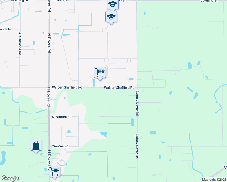 map of restaurants, bars, coffee shops, grocery stores, and more near 14609 Walden Sheffield Road in Dover