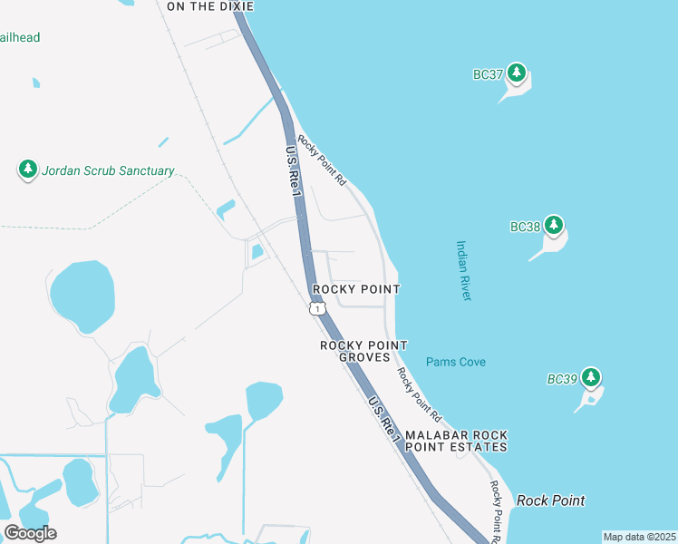 map of restaurants, bars, coffee shops, grocery stores, and more near 3500 Reef Place in Malabar