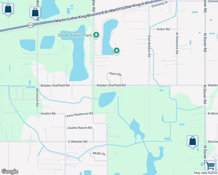 map of restaurants, bars, coffee shops, grocery stores, and more near 13501 Walden Sheffield Road in Dover