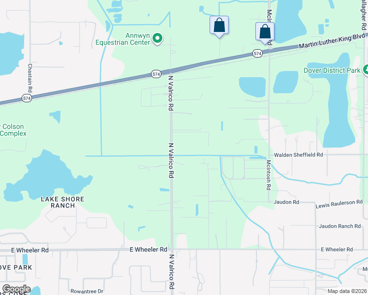 map of restaurants, bars, coffee shops, grocery stores, and more near 2513 North Valrico Road in Seffner