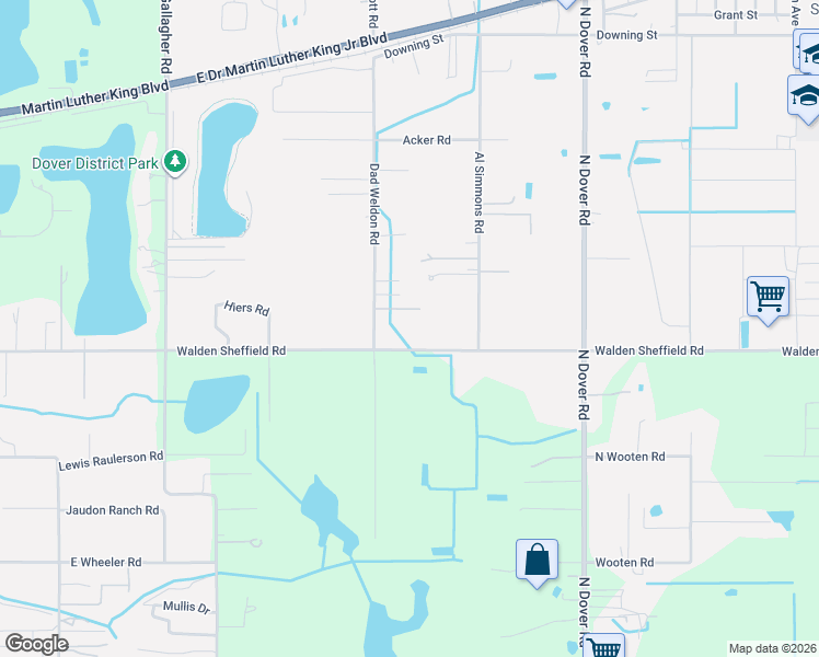 map of restaurants, bars, coffee shops, grocery stores, and more near 2531 Dad Weldon Road in Dover