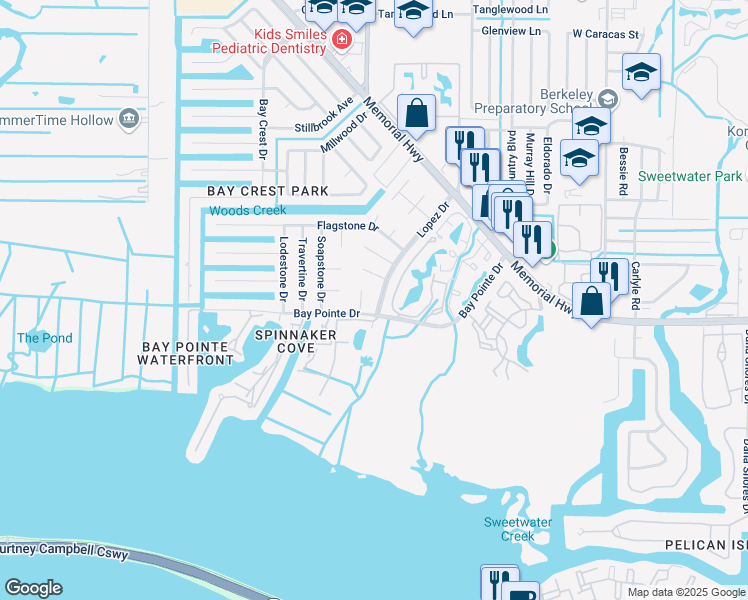 map of restaurants, bars, coffee shops, grocery stores, and more near 8433 Lopez Dr in Tampa