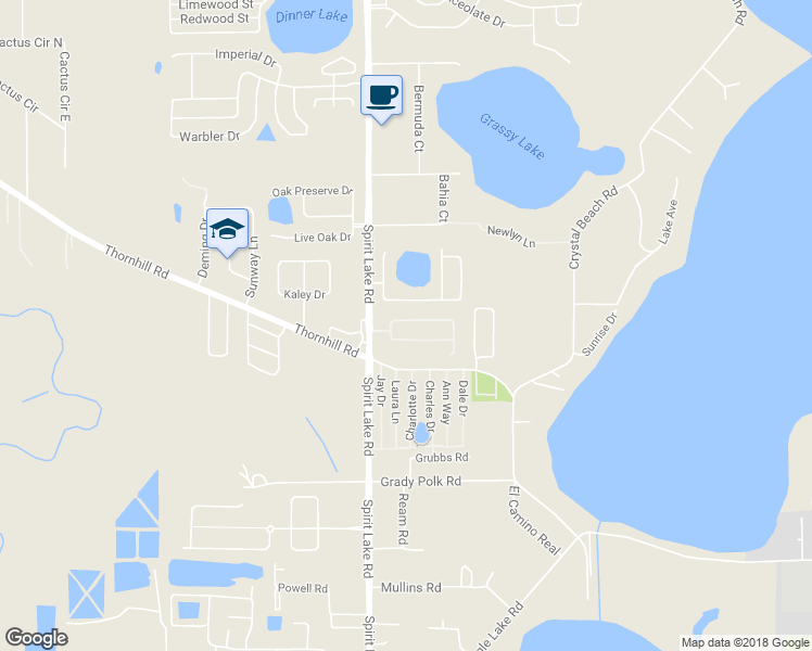 map of restaurants, bars, coffee shops, grocery stores, and more near 114 Osprey Heights Drive in Winter Haven