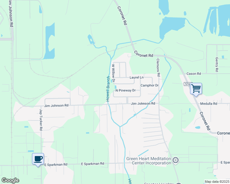 map of restaurants, bars, coffee shops, grocery stores, and more near 2909 North Pineway Drive in Plant City