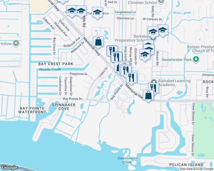 map of restaurants, bars, coffee shops, grocery stores, and more near 1608 Savannah Trace Circle in Town 'n' Country