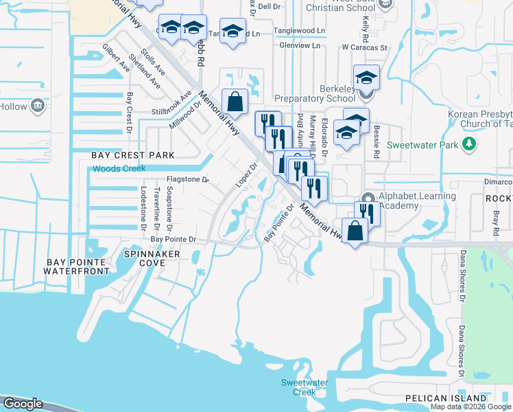 map of restaurants, bars, coffee shops, grocery stores, and more near 1608 Savannah Trace Circle in Town 'n' Country