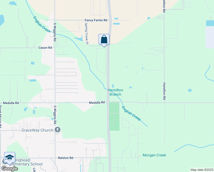 map of restaurants, bars, coffee shops, grocery stores, and more near 16445 County Line Road in Plant City