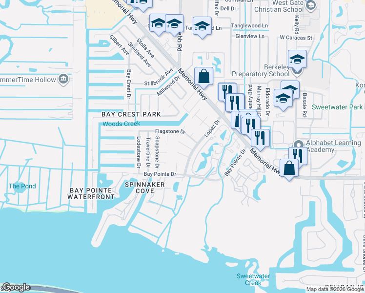 map of restaurants, bars, coffee shops, grocery stores, and more near 8407 Lava Place in Tampa