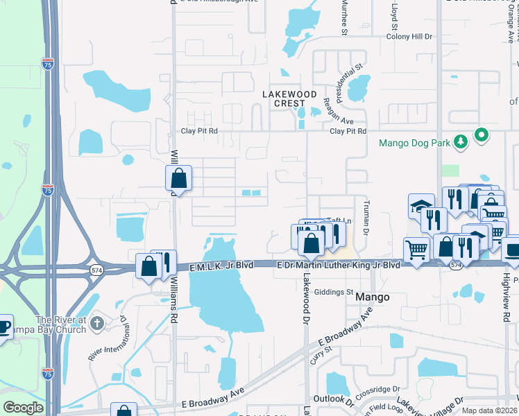 map of restaurants, bars, coffee shops, grocery stores, and more near 309 Orange Lane in Tampa