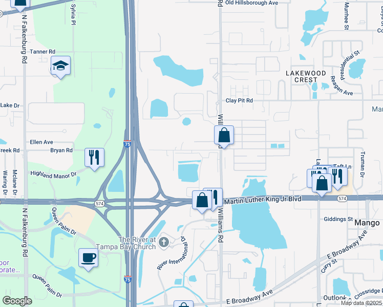 map of restaurants, bars, coffee shops, grocery stores, and more near 10810 Caladesi Avenue in Tampa