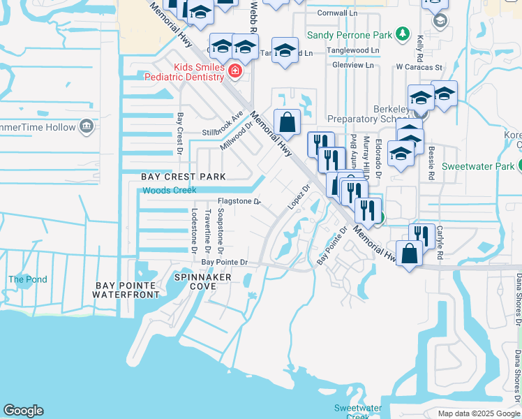 map of restaurants, bars, coffee shops, grocery stores, and more near 8410 Flagstone Drive in Tampa