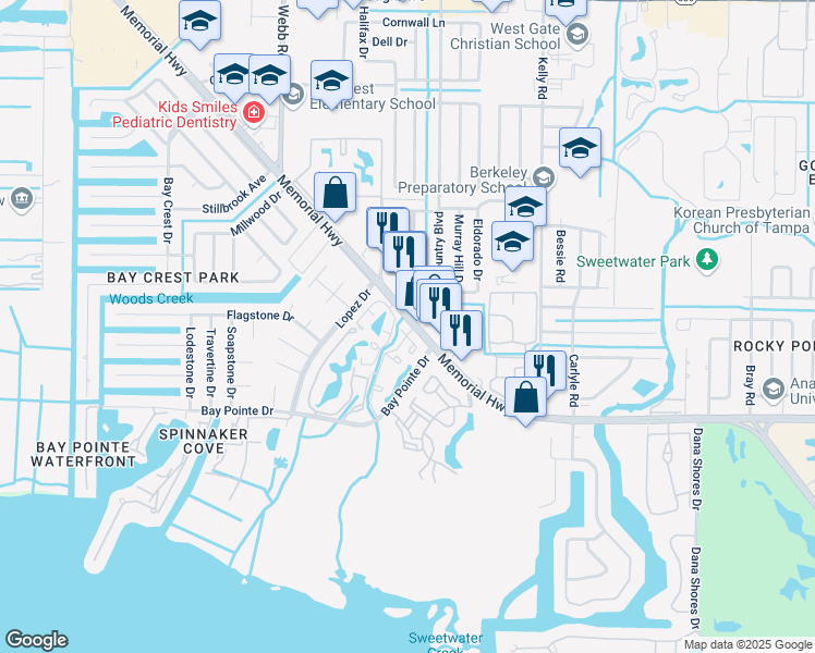 map of restaurants, bars, coffee shops, grocery stores, and more near 1803 Savannah Trace Circle in Town 'n' Country