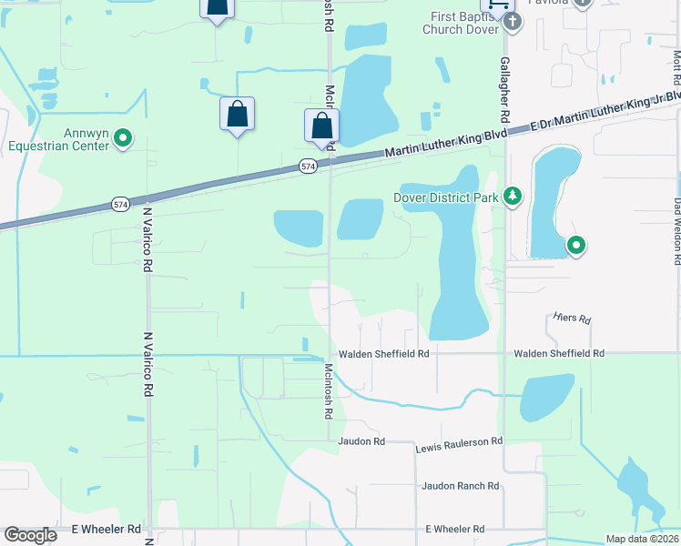 map of restaurants, bars, coffee shops, grocery stores, and more near 13006 McIntosh Road in Dover