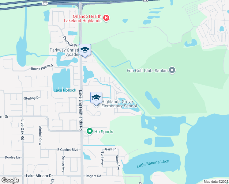 map of restaurants, bars, coffee shops, grocery stores, and more near 4475 Jamie Ct in Lakeland