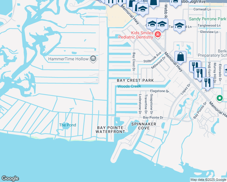 map of restaurants, bars, coffee shops, grocery stores, and more near 4627 Bay Crest Drive in Tampa
