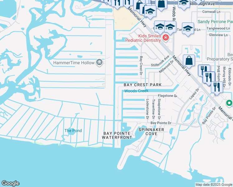 map of restaurants, bars, coffee shops, grocery stores, and more near 4627 Bay Crest Drive in Tampa