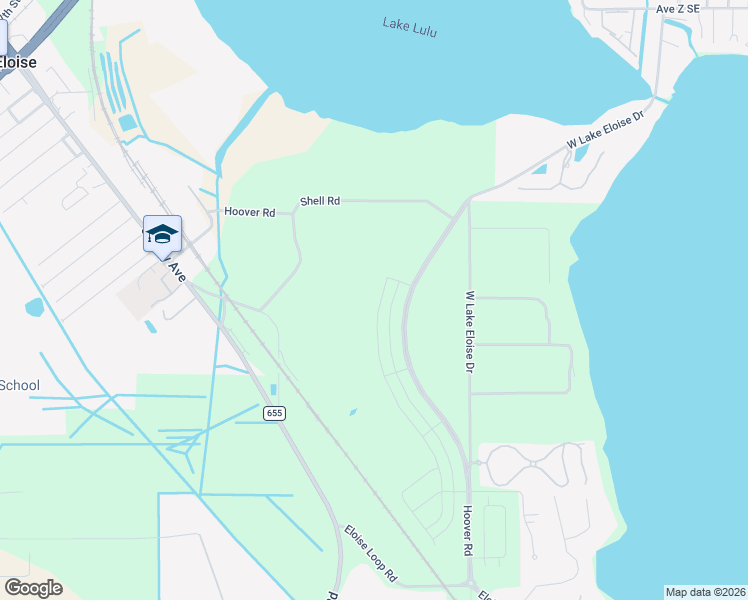 map of restaurants, bars, coffee shops, grocery stores, and more near 119 Shell Road in Winter Haven