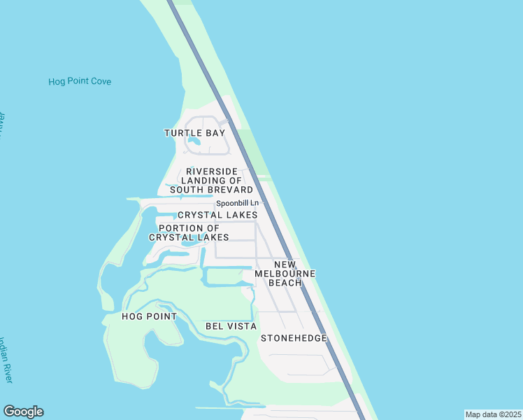 map of restaurants, bars, coffee shops, grocery stores, and more near 5025 Malabar Boulevard in Melbourne Beach