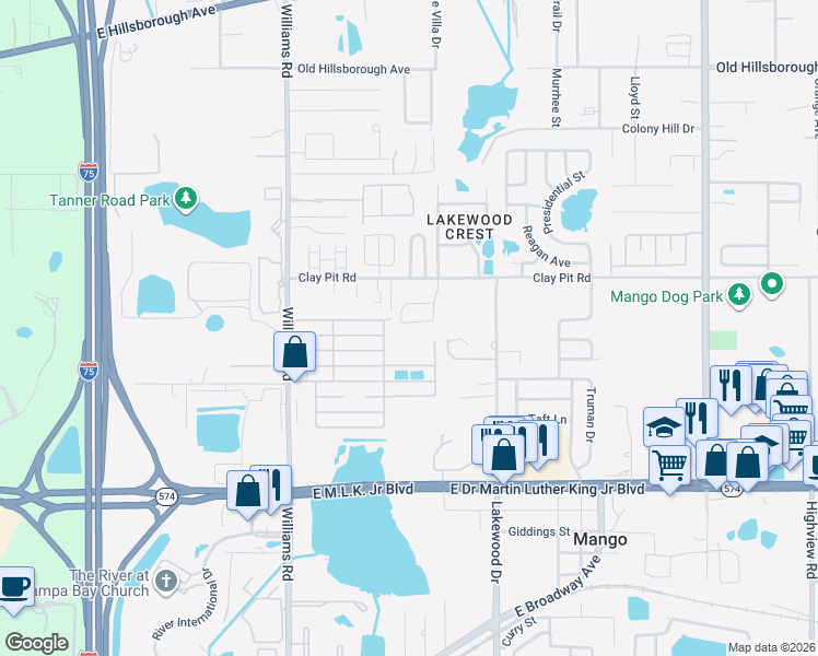 map of restaurants, bars, coffee shops, grocery stores, and more near 4559 Limerick Drive in Tampa