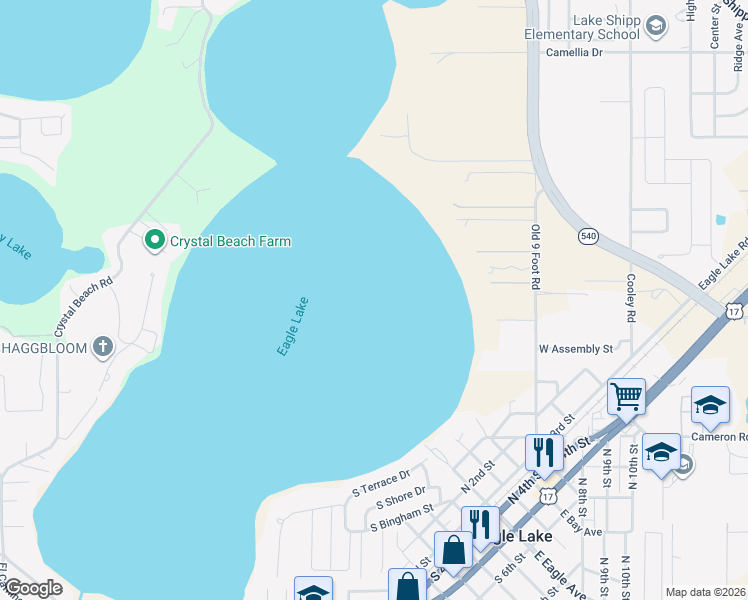 map of restaurants, bars, coffee shops, grocery stores, and more near in Eloise