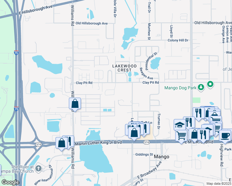 map of restaurants, bars, coffee shops, grocery stores, and more near 4603 Limerick Drive in Tampa