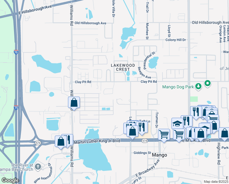 map of restaurants, bars, coffee shops, grocery stores, and more near 4603 Limerick Drive in Tampa