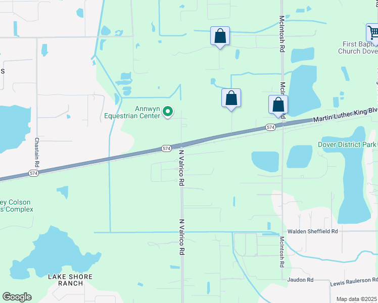 map of restaurants, bars, coffee shops, grocery stores, and more near 1707 Valrico Woodland Avenue in Seffner