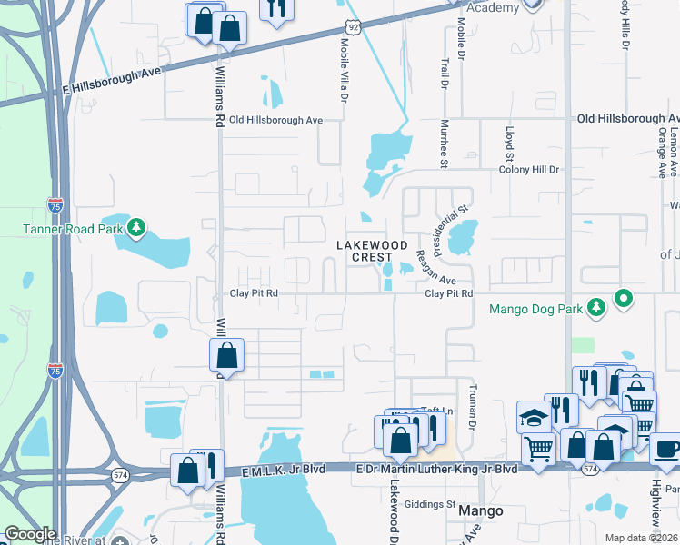 map of restaurants, bars, coffee shops, grocery stores, and more near 4712 Limerick Drive in Tampa
