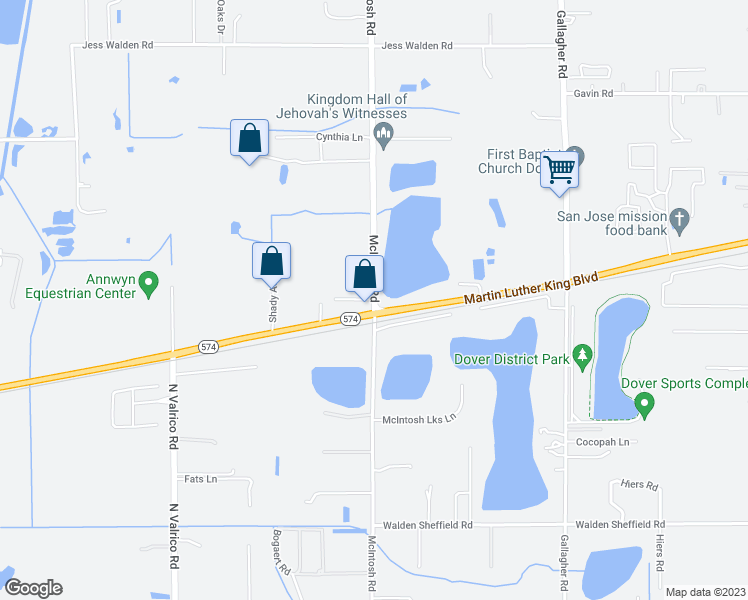 map of restaurants, bars, coffee shops, grocery stores, and more near 12197 Oliveira Street in Dover