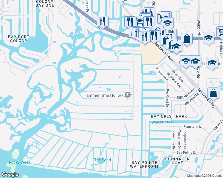 map of restaurants, bars, coffee shops, grocery stores, and more near 4868 Troydale Road in Tampa