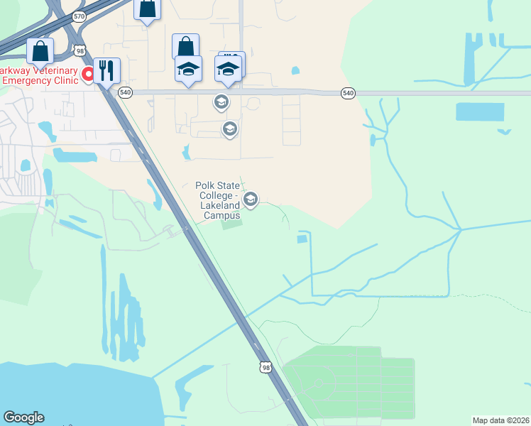 map of restaurants, bars, coffee shops, grocery stores, and more near 3433 Winter Lake Rd in Lakeland