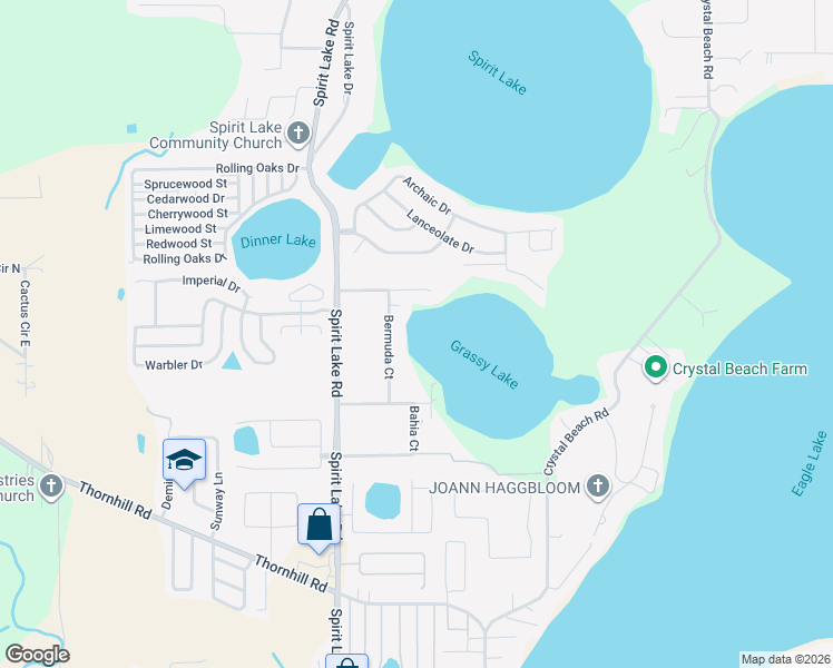 map of restaurants, bars, coffee shops, grocery stores, and more near 130 Bermuda Court in Winter Haven