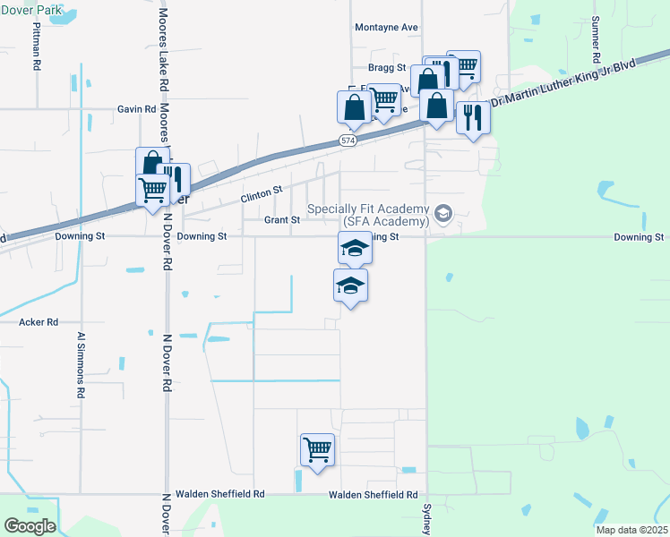 map of restaurants, bars, coffee shops, grocery stores, and more near 3010 Nelson Avenue in Dover