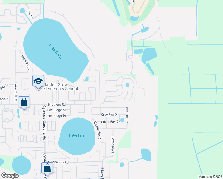 map of restaurants, bars, coffee shops, grocery stores, and more near 6311 Grove Pointe Drive South East in Winter Haven
