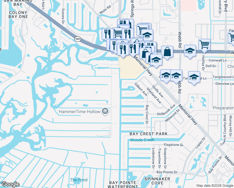 map of restaurants, bars, coffee shops, grocery stores, and more near 4913 Troydale Road in Tampa